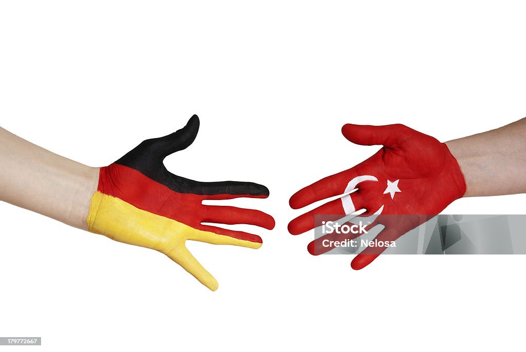 ドイツ、トルコのパートナーシップ - コンパクトミラーのロイヤリティフリ�ーストックフォト