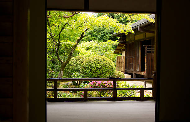 istock Japanese garden and house 179773064