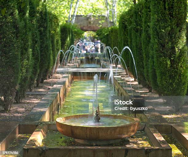 Foto de Fonte No Jardim De Hort Do Rei e mais fotos de stock de Baleares - Baleares, Catedral, Espanha