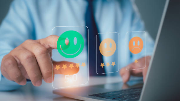 istock Customer Satisfaction Survey concept, service experience rating online application, customer evaluation product service quality, satisfaction feedback review. 1797769123