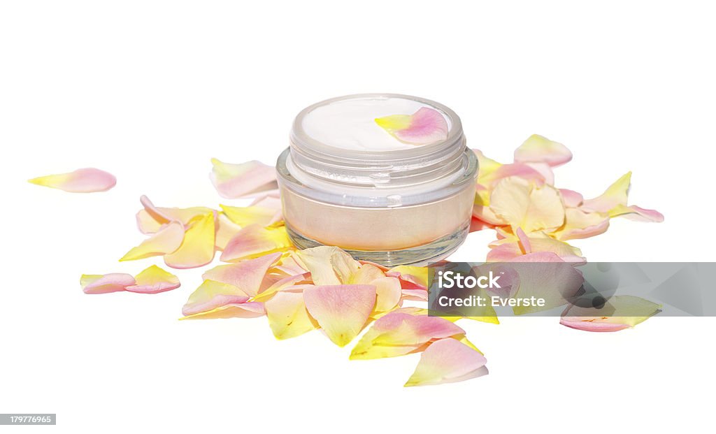 Kosmetik und Hautpflege Schönheit Creme aus Bio-Baumwolle - Lizenzfrei Abbürsten Stock-Foto