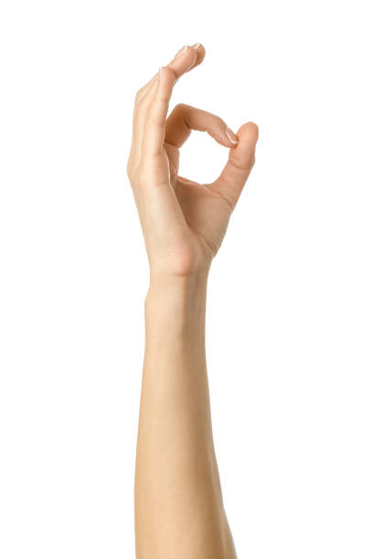 istock Ok sign. Woman hand gesturing isolated on white 1797770688