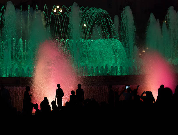 istock Night fountain show 179781086
