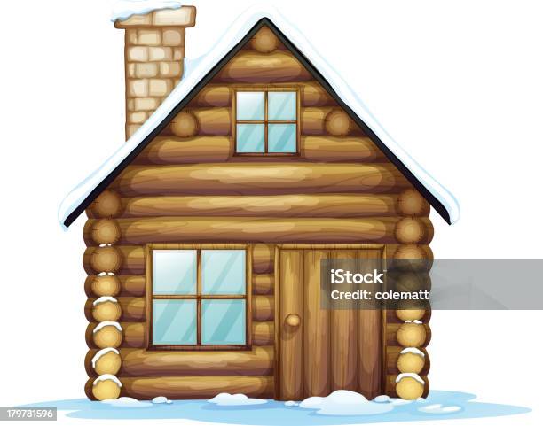 House - Immagini vettoriali stock e altre immagini di Capanna di legno - Capanna di legno, Clip art, Porta