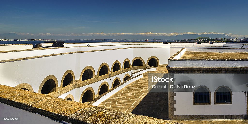 Santa Cruz Fortress Fortified wall of a fortress, Santa Cruz Fortress, Guanabara Bay, Niteroi, Rio de Janeiro, Brazil Arch - Architectural Feature Stock Photo