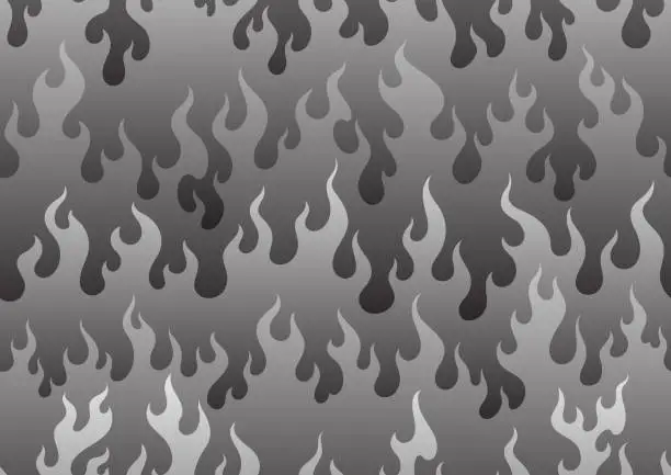 Vector illustration of oriental fire pattern seamless wallpaper gradient effect