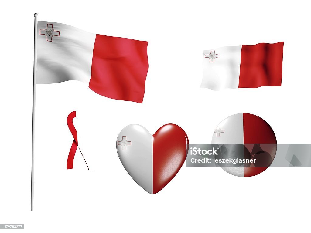 Le drapeau Malta-set d'icônes et de drapeaux - Photo de Amour libre de droits