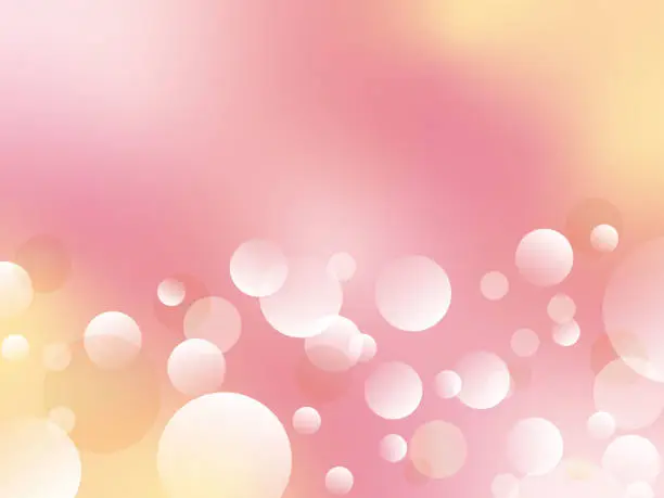 Vector illustration of Colorful fairy tale polka dot abstract background_pink x orange color.