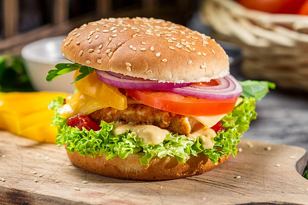 istock Homemade burger made from fresh vegetables and chicken 179787033
