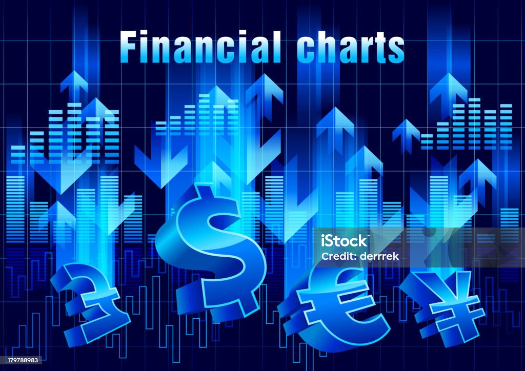 Financial charts lightbox Abstract stock vector