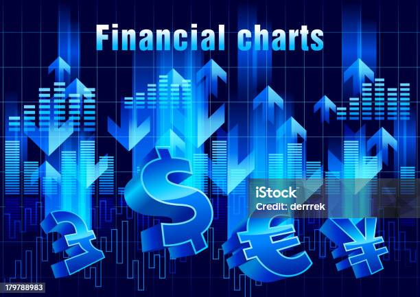 Financial Charts Stock Illustration - Download Image Now - Abstract, Analyzing, Arrow Symbol