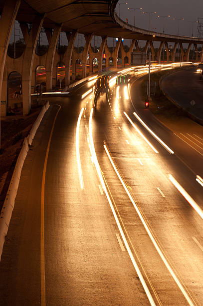 istock Busy traffic on highway  at night. 179791986