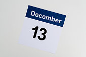 December 13 calendar page on white background