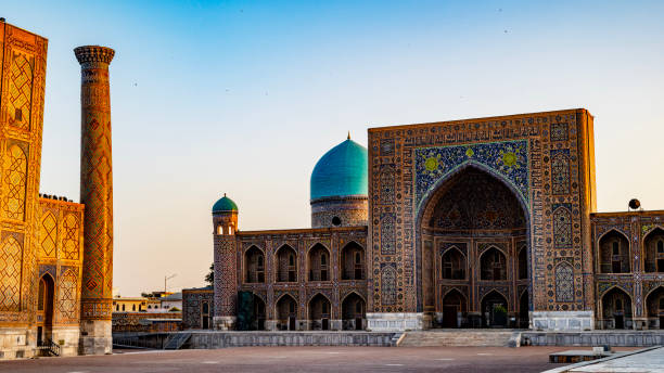 istock Samarkand registan square in the early morning 1797989827