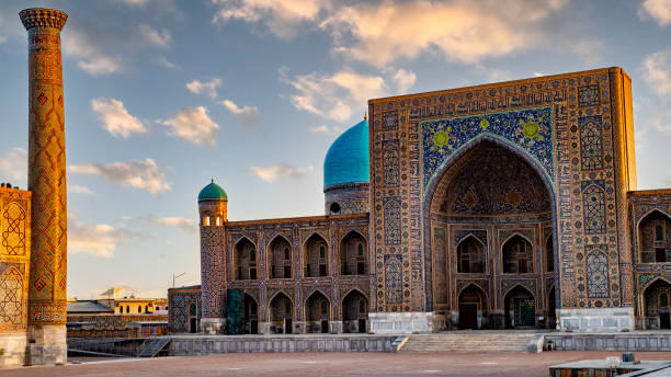 istock Samarkand registan square in the early morning 1797993561