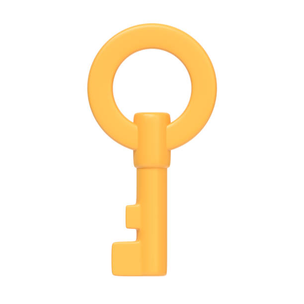 istock Golden key isolated on white background 1798030435