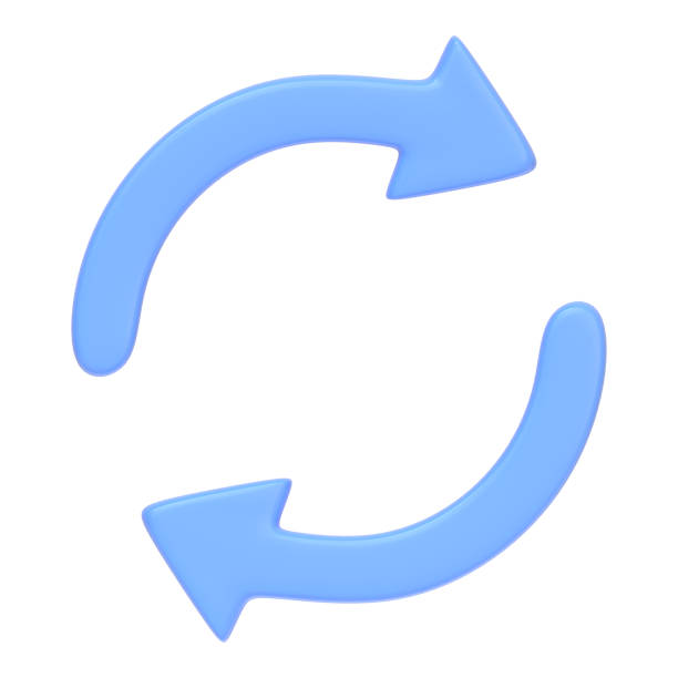 istock Two blue arrows icon, update symbol isolated on white background 1798032029