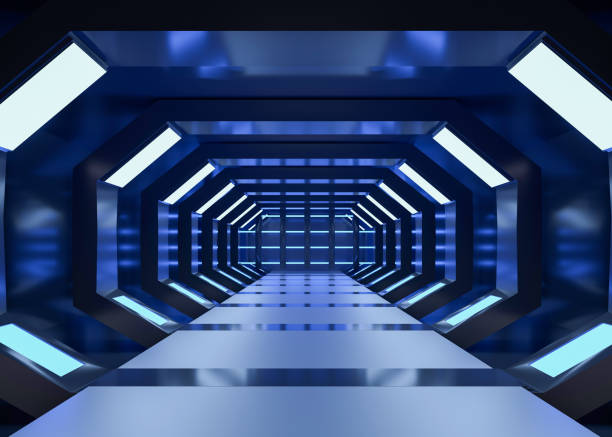 istock Abstract Futuristic Geometric Neon Light Background 1798058449