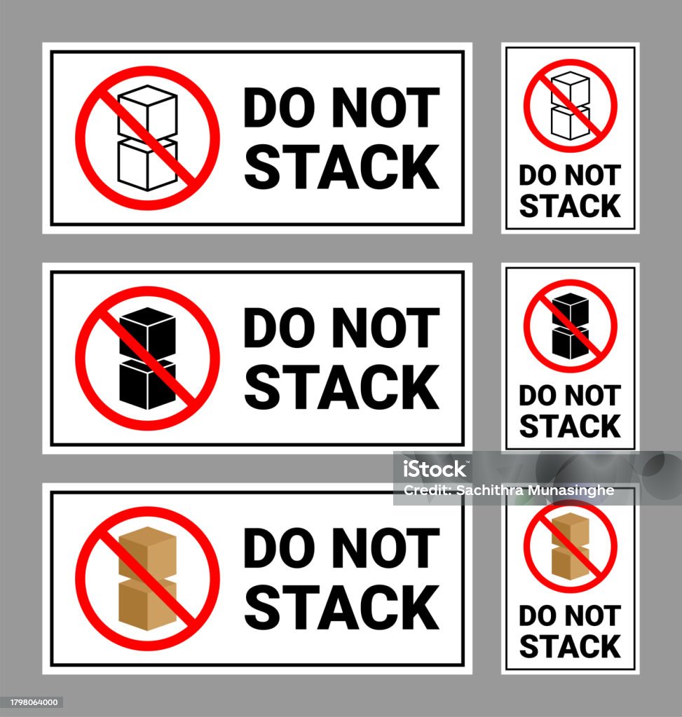 Do Not Stack Download Do Not Stack Label Collection Stock Illustration - Download Image Now ...
