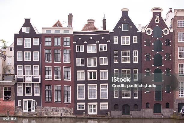 Traditional Houses Of Amsterdam The Netherlands Stock Photo - Download Image Now - Amsterdam, Architecture, Built Structure