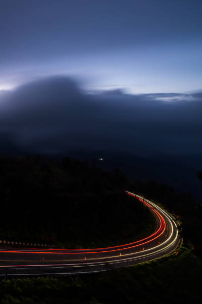 istock Driving on a mountain road during a heavy storm. 1798115827