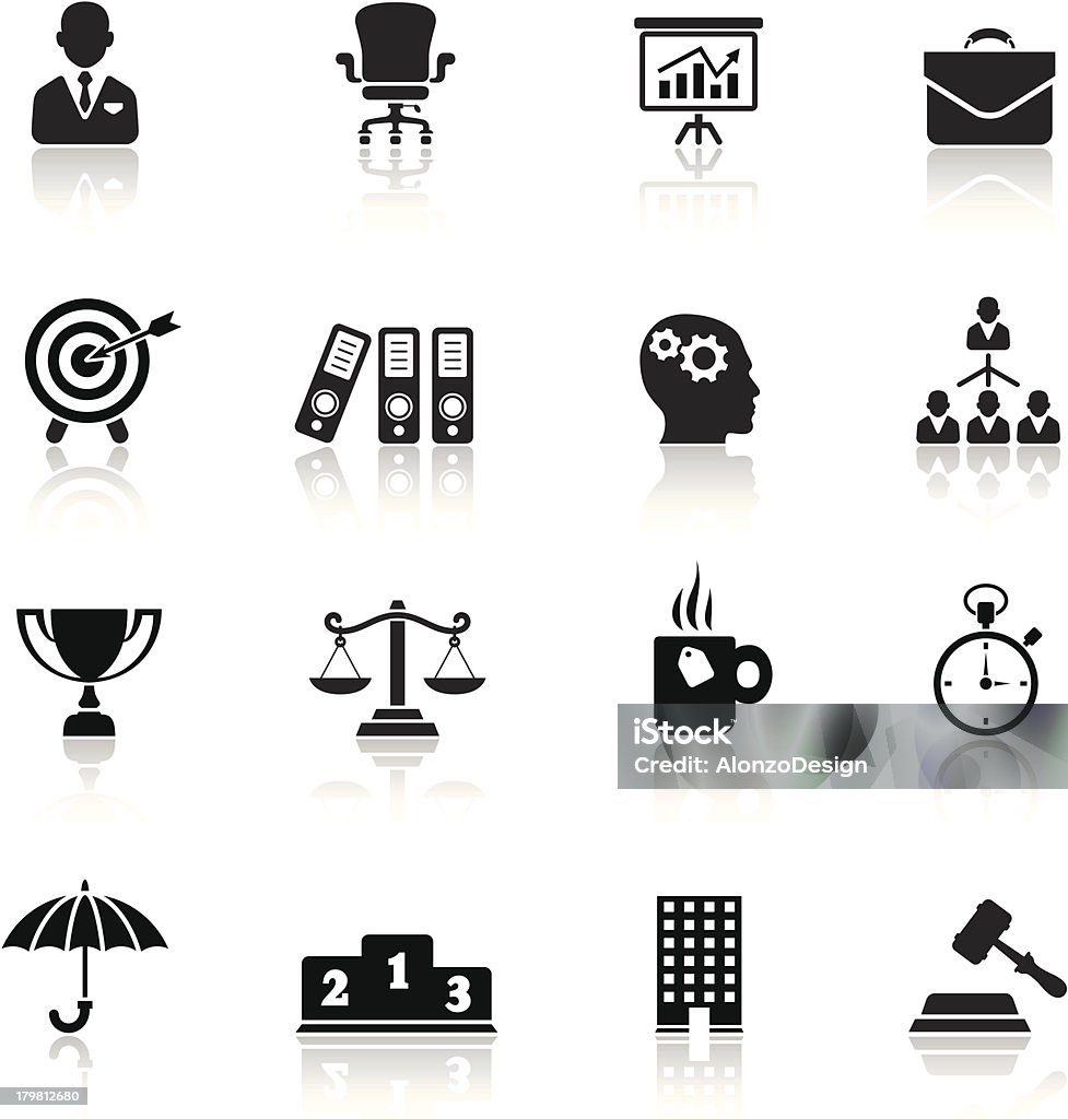 Conjunto de iconos de negocios - arte vectorial de Imagen generada digitalmente libre de derechos