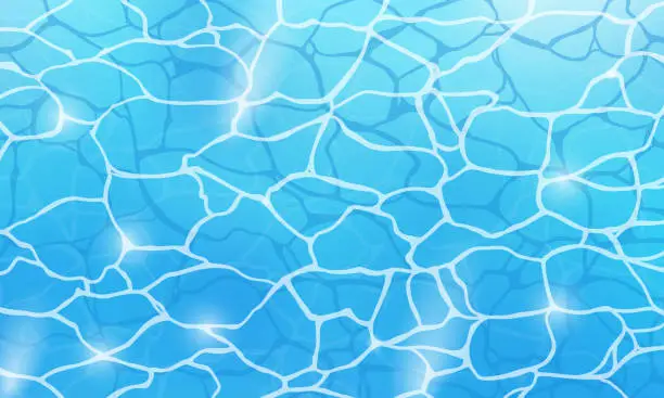 Vector illustration of Pool water texture abstract cartoon style vector illustration.