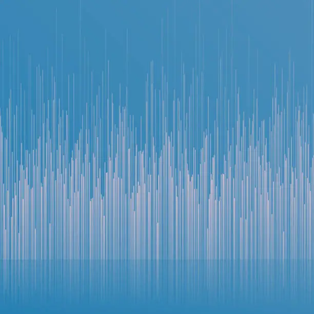 Vector illustration of Abstract background with vertical lines and Blue gradient