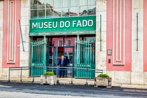 27 February 2018: Lisbon, Portugal - Museu do Fado, or Fado Museum, in the Alfama District.