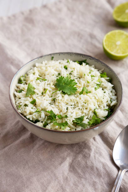 istock Homemade Cilantro Lime Rice in a Bowl, side view. 1798206316
