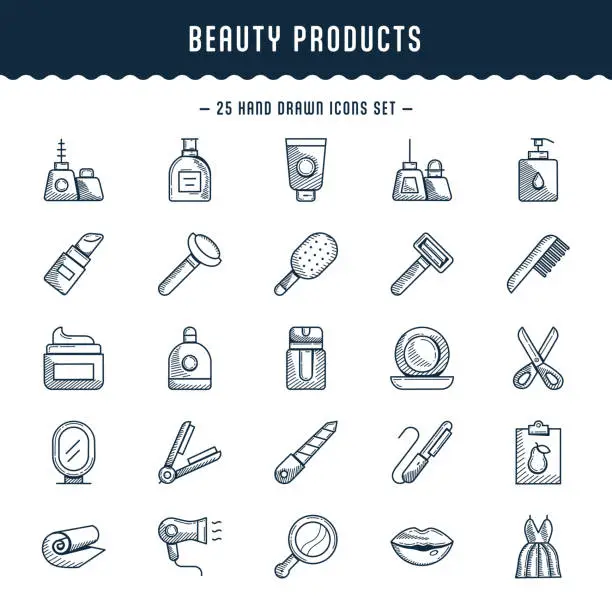 Vector illustration of Beauty Products