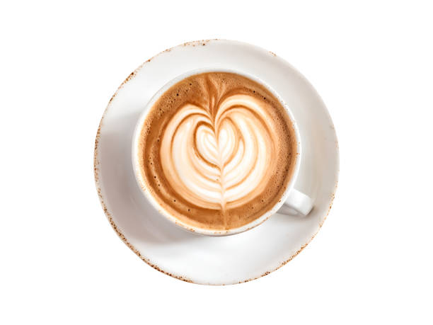 istock Hot latte coffee cup isolated on white background 1798243416