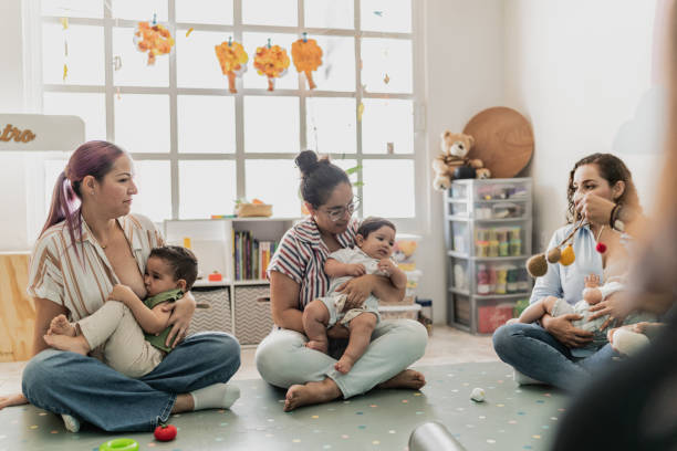 istock Mothers breastfeeding their babies in support group 1798259769