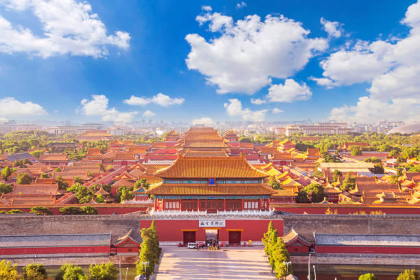 The forbidden city - Beijing, China China - East Asia, Forbidden City, Tiananmen Square, Asia, Beijing tiananmen square stock pictures, royalty-free photos & images