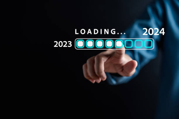 istock Loading progress from 2023 to 2024 to countdown merry christmas and happy new year, Planning and challenge strategy in new year 2024 Concept. 1798275035