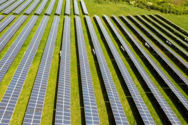 istock Aerial view of a solar panel energy field 1798277795