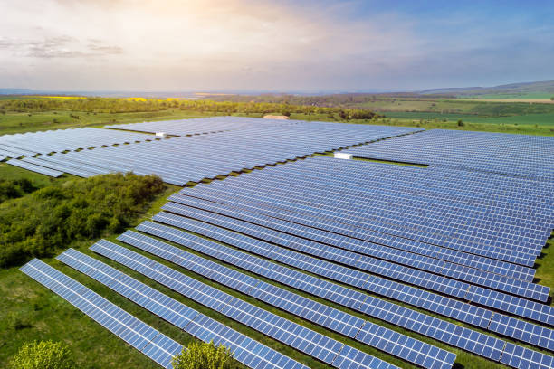 istock Aerial view of a solar panel energy field 1798281515