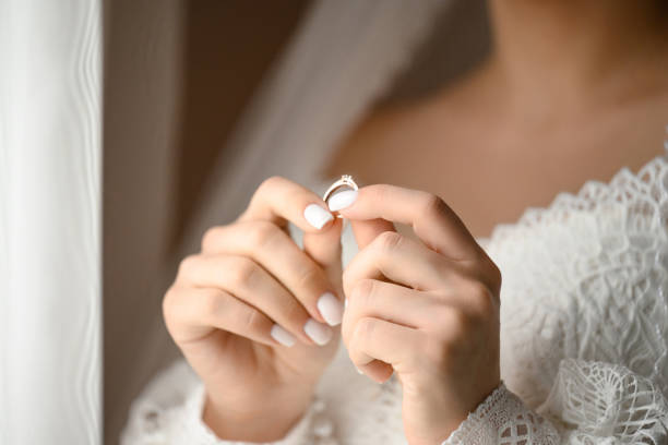 istock The bride is holding her engagement ring in her hands. 1798292618