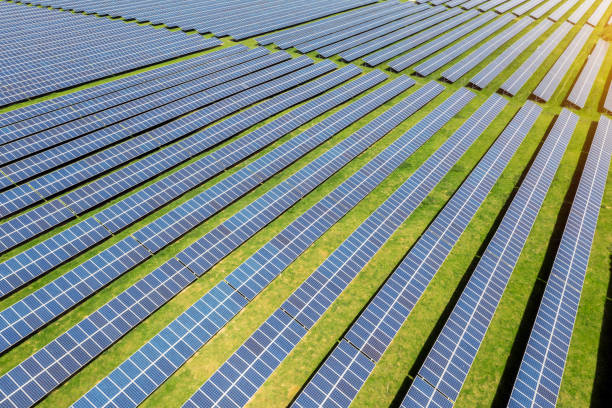 istock Aerial view of a solar panel energy field 1798302048
