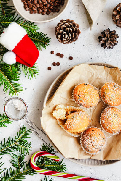 istock Christmas muffins on a plate 1798305411