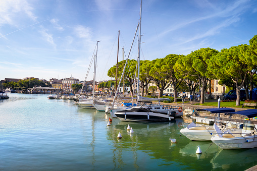 Holidays in Italy -  marina in centre of Desenzano del Garda, Lombardy