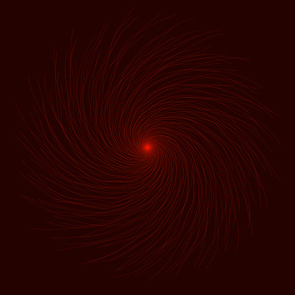 This image features intense red lines swirling outwards, creating a fiery vortex that appears to pulsate from the center, set against a deep maroon backdrop for a dramatic effect.