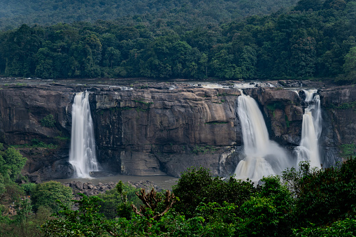 Athirapilly Falls is situated in Athirapilly Panchayat in Chalakudy Taluk of Thrissur District in Kerala
