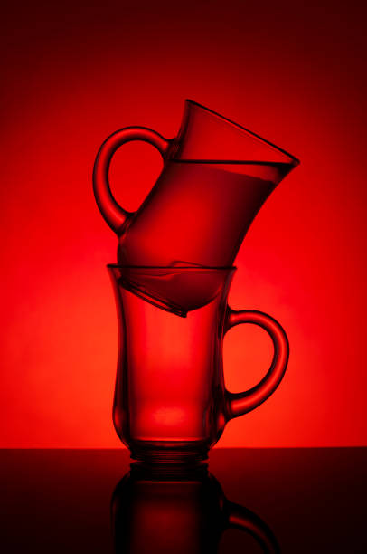 istock Glasses for tea on a red background. 1798398121
