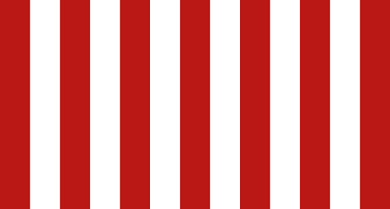 Red and white vertical stripes. Editable vector.