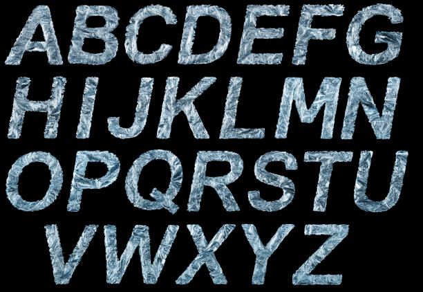 istock Christmas or New Year Alphabet. Letters written in a frozen pattern. 1798422605