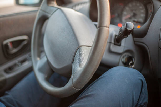 istock The wheel of a car. Machine control. Inside the machine. 1798456244