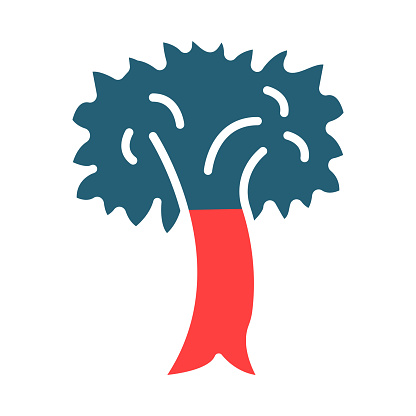 Tree Vector Glyph Two Color Icon For Personal And Commercial Use.