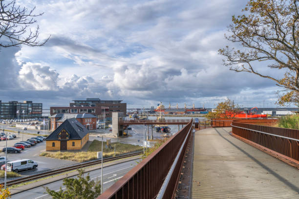istock Rusty walking bridge at Esbjerg harbor in Denmark 1798540341