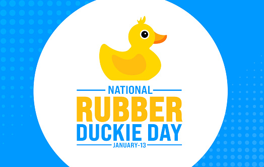 Rubber Duckie Day background design template use to background